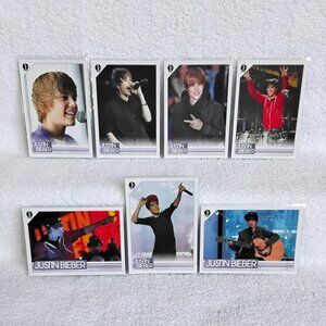 Group of 7 2010 Panini/Brovado Justin Bieber 1st Print Cards!!